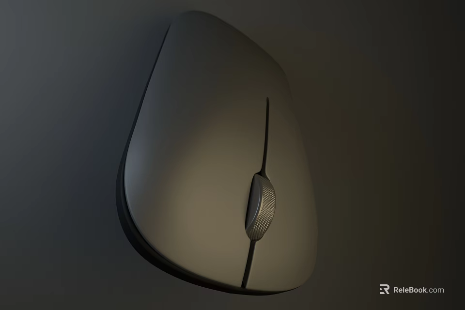 Modern Wireless Computer Mouse With Sleek Ergonomic Design And Integrated Scroll Wheel 3d model 