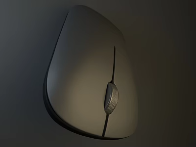 Modern Wireless Computer Mouse With Sleek Ergonomic Design And Integrated Scroll Wheel 3d model