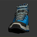 High Top Outdoor Shoes Blue and Gray with Light Blue Laces and Durable Sole