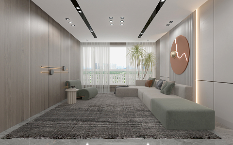 Modern Reception Room 3d model