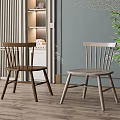 Modern Wooden Dining Chairs With Different Colors For Home Interior Design