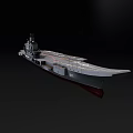 Aircraft Carrier Warship Model With Gray Hull Flight Deck Island And Number 18