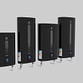 Black Electric Water Heater With Digital Display And Energy Efficiency Label