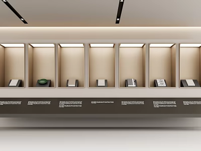 Elegant Modern Display Cabinets With Glass Doors And LED Lighting For Retail Products 3d model