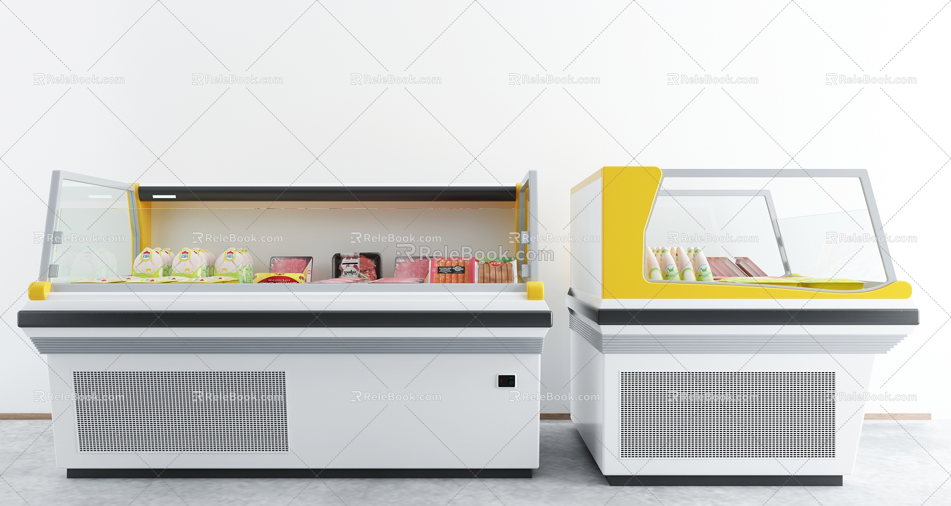 Modern Freezer Freezer 3d model