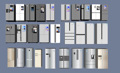 Modern refrigerator 3d model