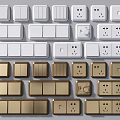 Modern Switch Socket Panel 3d model