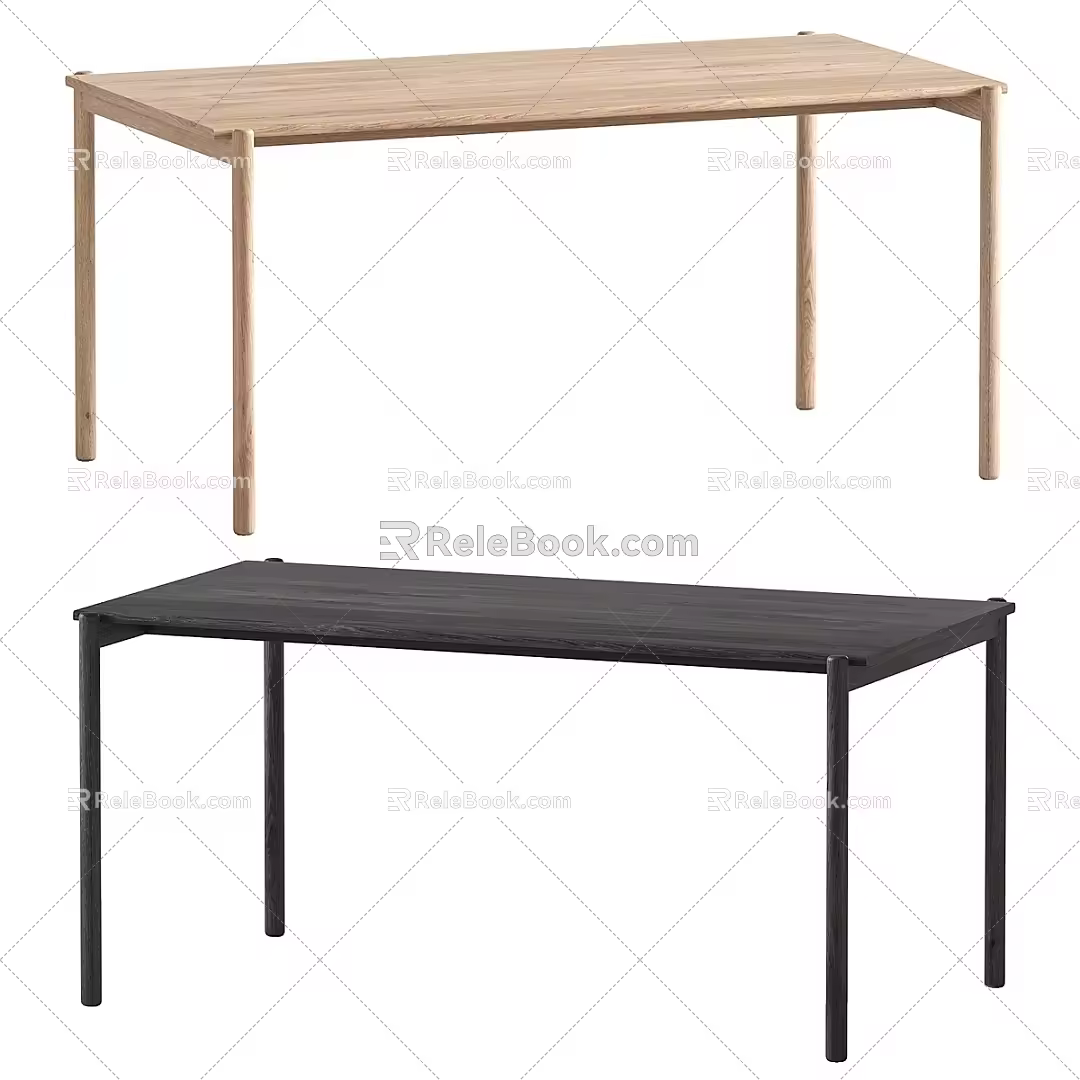 Nordic Simple Dining Table 3d model