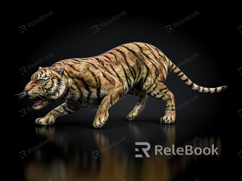 Modern tiger, fierce tiger, downhill tiger, northeast tiger model