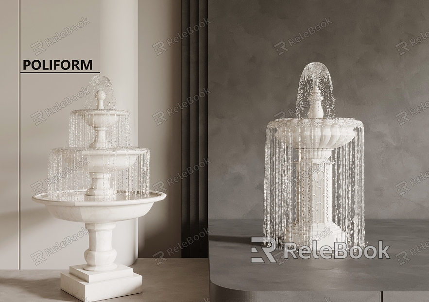 Fountain water feature model