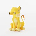 Plush toy plush lion doll 3d model