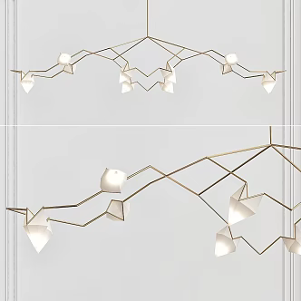 Modern chandelier Bec Brittain Zora 3d model
