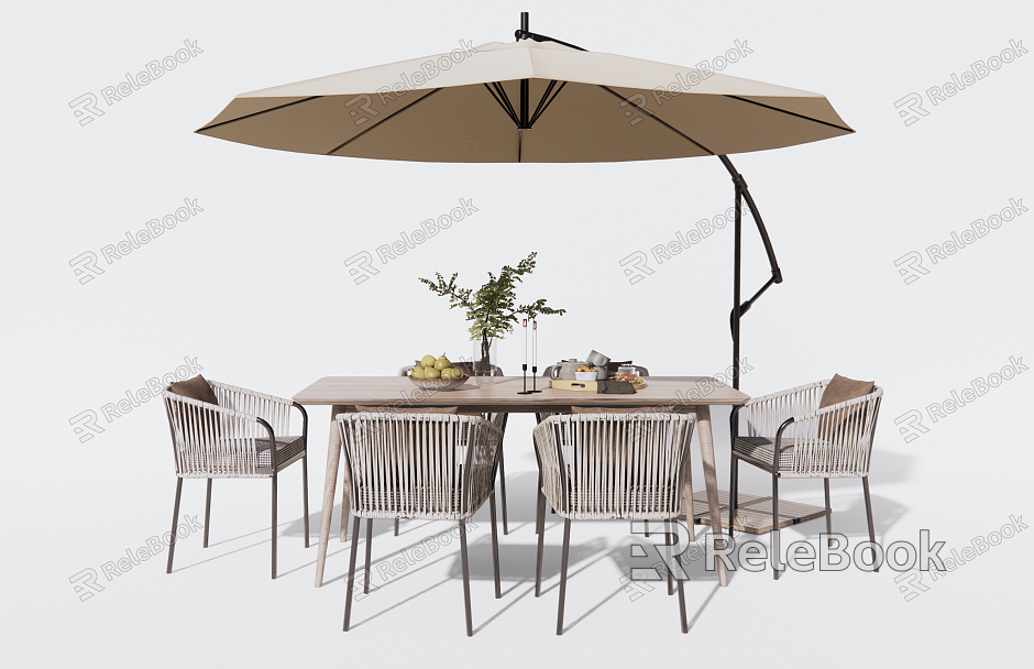 Modern Outdoor Table and Chair Outdoor Leisure Table and Chair model