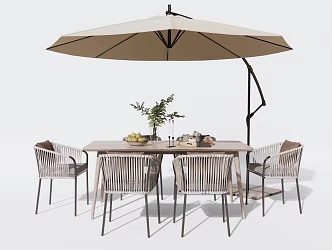 Modern Outdoor Table and Chair Outdoor Leisure Table and Chair 3d model