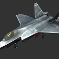 Modern Stealth Fighter Jet with Sleek Silver Gray Body Advanced Wings and Cockpit