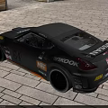 Gray Dodge Race Car With 64 Number Hankook APEX Logos Streamlined Body And Spoiler
