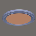 Minimalist Modern Round Ceiling Light With Blue Frame And Bright White Light 3d model
