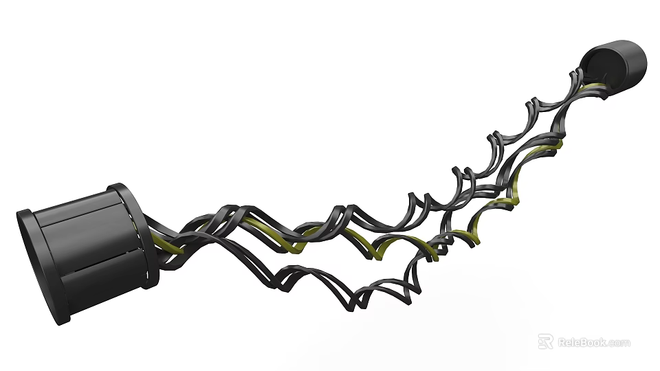 Industrial Mechanical Chain Equipment With Durable Black Yellow Precision Design Structure 3d model