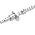 Precision Industrial Equipment Shaft Component With Flange Mounting And Cylindrical Metal Body