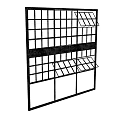 Black And White Lattice Frame Structure With Adjustable Shutters And Ventilation Panels Design