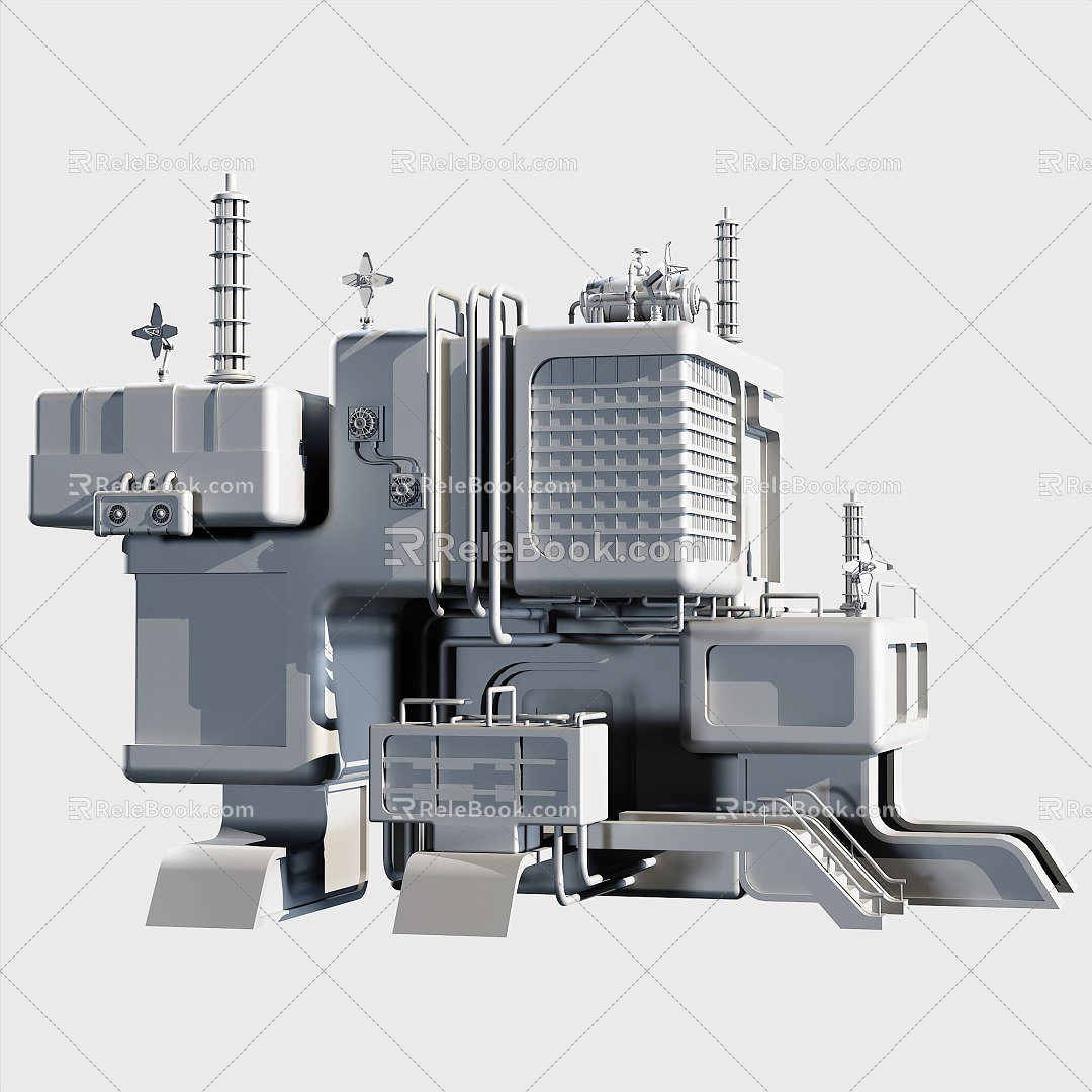 Science Fiction Building Science Fiction Base Future Building 3d model