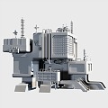 Science Fiction Building Science Fiction Base Future Building 3d model