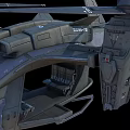 Military Helicopter Featuring Twin Rotors Weapon Mount And Dark Aerodynamic Design
