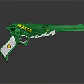 Green FUNPOP Toy Gun With Silver Accents And Modern Playful Design