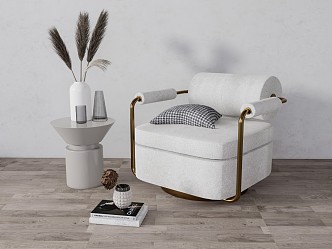 Modern Single Sofa Leisure Chair 3d model