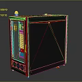 Black Industrial Enclosure With Green Top Edge Transparent Door Red Indicator Light And Wheels