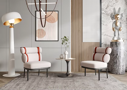 Modern leisure sofa combination leisure chair 3d model