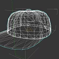 Stylish Glossy Baseball Cap With Dark Gray Body Orange Brim And White Spots