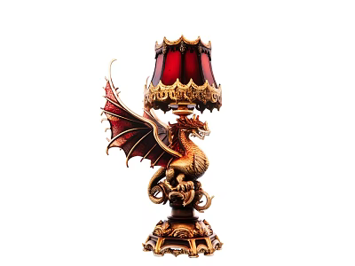 Dragon Table Lamp Creative Table Lamp 3d model