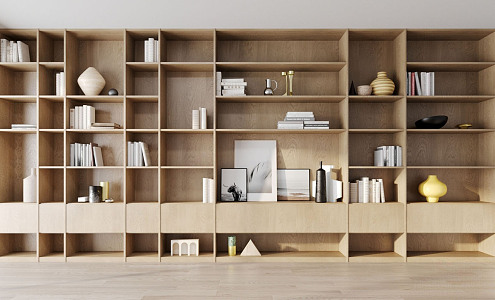 Modern bookcase 3d model