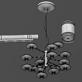 Modern Lighting Combinations With Ceiling Lights And Pendant Fixtures In ON OFF Modes