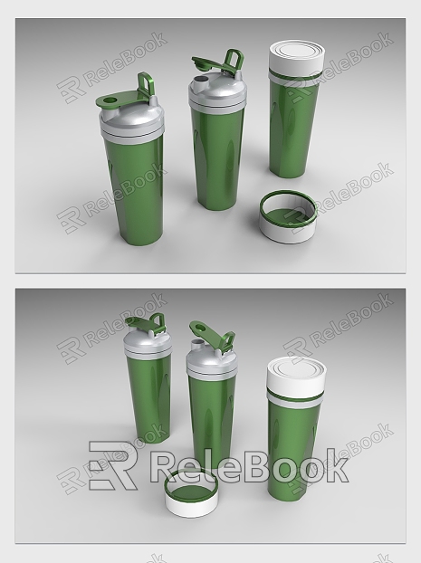 Modern thermos cup green simple thermos cup model