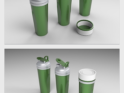 Modern thermos cup green simple thermos cup model