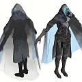 Cloak Assassin Samurai Knight 3d model