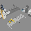 Advanced Industrial Equipment With Robotic Arm CNC Machine Control System And Metal Parts