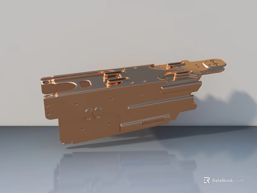 Copper Metal Swing Door Hinge Hardware with JC Model and Precision Design 3d model