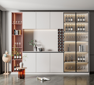 Modern Wine Cabinet 3d model