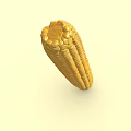 Organic Fresh Yellow Ripe Corn Cob Isolated On White Background