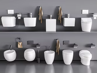 Modern toilet 3d model