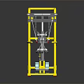 Yellow Metal Frame Sports Training Equipment With Wheels And Handle For Fitness