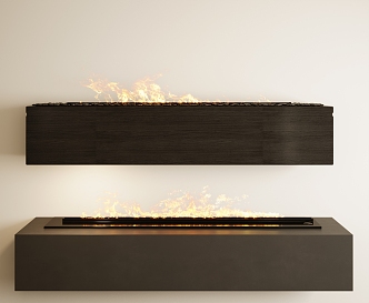 modern fireplace electronic fireplace flame gas fireplace 3d model