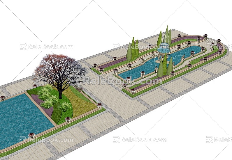 Square Waterscape model