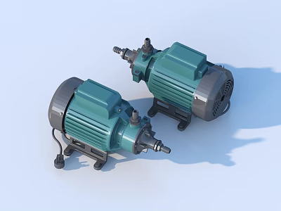Electric motor engine power system industrial equipment 3d model