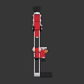 Red Heavy Duty Mechanical Tool With Multiple Rollers And Metal Structure Device