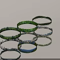 Urban And Natural Garden Landscape Design With Trees Lakes And City Views