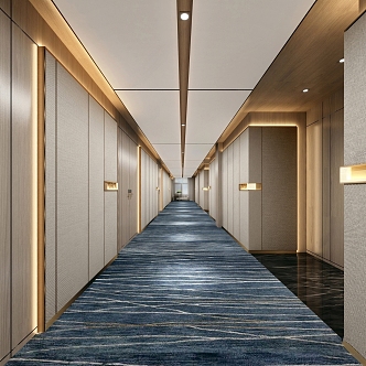 Hotel Aisle Corridor 3d model